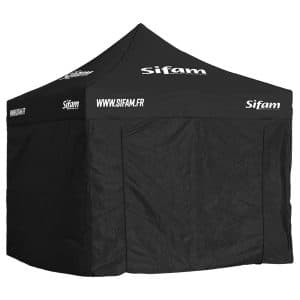Barnum Pliant - Tente Acier Paddock 3x3 - Noir - Pack 4 cloisons