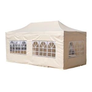 Barnum 6M x 3M Beige - Structure acier - toile polyester 800D