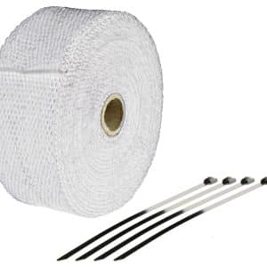 Bande Thermique échappement 10M Blanche + 4 Fixations Largeur: 50mm - Ep: 1,5mm