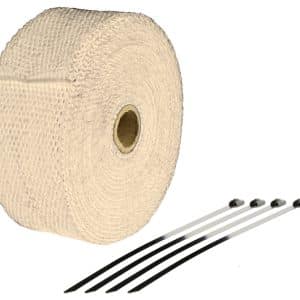 Bande Thermique échappement 10M Couleur Cuivre + 4 Fixations Largeur: 50mm - Ep: