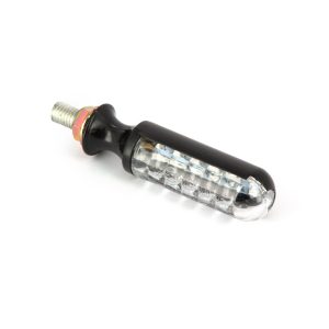 Paire de clignotants universels séquentiels à Leds - Noir avec cabochon translucide
