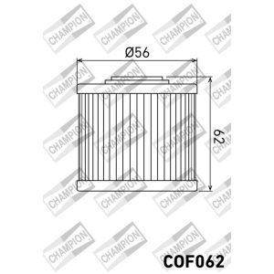 Filtre à huile adaptable Bmw - similaire HF162 2023-2025