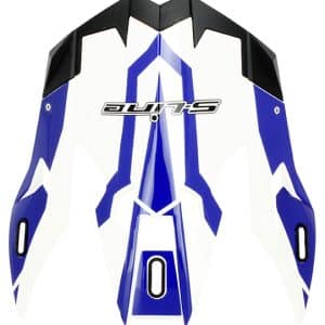 Casquette pour Casque Cross S820 Blanc Déco Bleue
