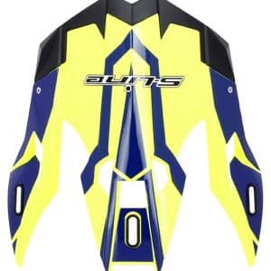 Casquette pour Casque Cross S820 Jaune Déco Bleue