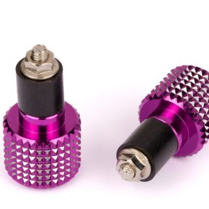 Embouts de guidon grille Ø17 anodisés violet