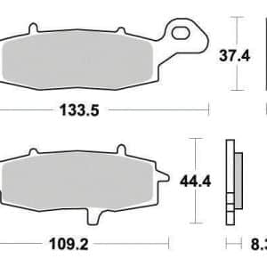 Plaquette de frein Métal Fritté Sinter Grip Road - R90 1995-2023