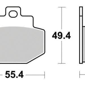 Plaquette de frein Semi-Métal Eco-Friction Route - R90 2000-2025
