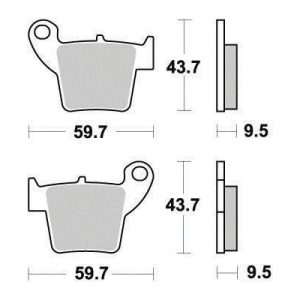 Plaquette de frein Semi-Métal Eco-Friction Route - R90 2002-2025
