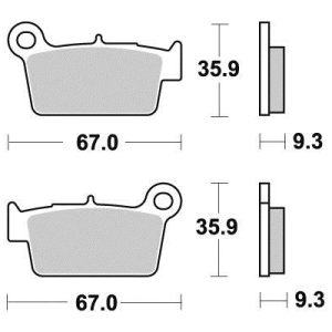 Plaquette de frein Semi-Métal Eco-Friction Route - R90 2003-2026