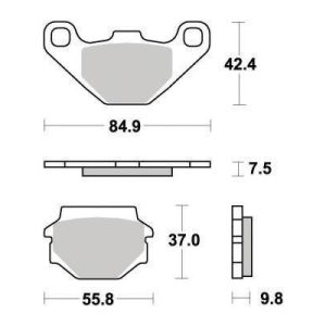 Plaquette de frein Métal Fritté Sinter Grip Off Road - R90 1981-2022