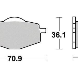 Plaquette de frein Semi-Métal Eco-Friction Route - R90 1984-2012