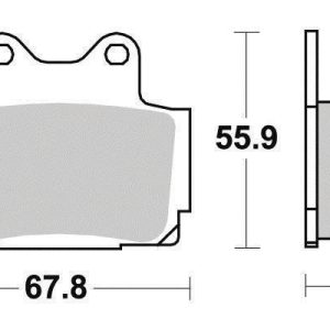 Plaquette de frein Semi-Métal Eco-Friction Route - R90 1984-2003