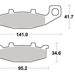 Plaquette de frein Semi-Métal Eco-Friction Route - R90 1984-2007