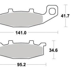 Plaquette de frein Métal Fritté Sinter Grip Road - R90 1984-2007