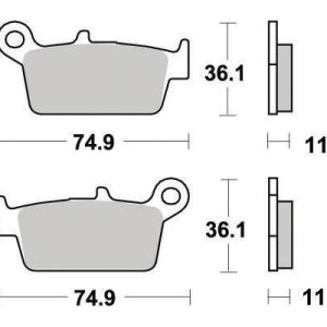 Plaquette de frein Semi-Métal Eco-Friction Route - R90 1990-2017