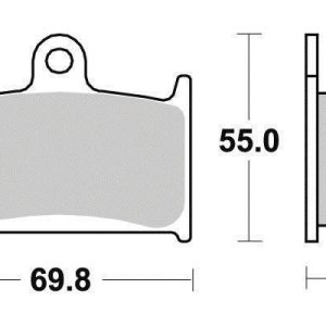 Plaquette de frein Semi-Métal Eco-Friction Route - R90 1988-2020