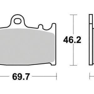 Plaquette de frein Semi-Métal Eco-Friction Route - R90 1989-2023