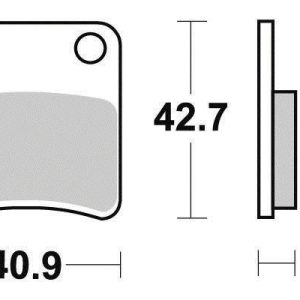 Plaquette de frein Semi-Métal Eco-Friction Route - R90 1990-2014