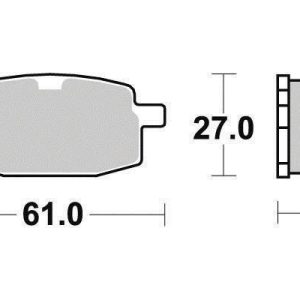 Plaquette de frein Semi-Métal Eco-Friction Route - R90 1991-2014
