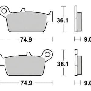 Plaquette de frein Semi-Métal Eco-Friction Route - R90 1993-2013