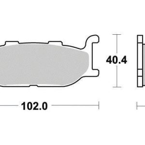 Plaquette de frein Semi-Métal Eco-Friction Route - R90 1992-2020