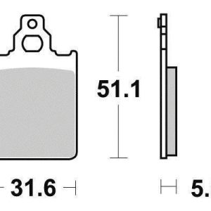 Plaquette de frein Semi-Métal Eco-Friction Route - R90 1992-2018