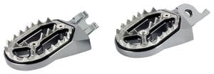 Repose-pieds Alu CNC Couleur Titane - HONDA 2007-2012