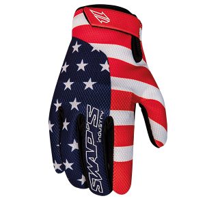 Gants Cross GAN095 XS - Bleu Rouge Blanc - Homologué CE KP1