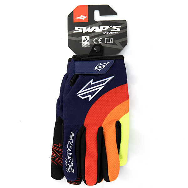 Gants Cross GAN095 3XL - Bleu Rouge Orange - Homologué CE KP1 – Image 3