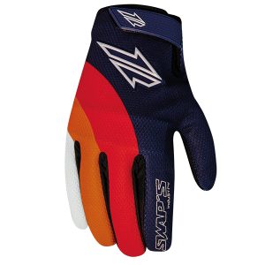 Gants Cross GAN095 M - Bleu Rouge Orange - Homologué CE KP1