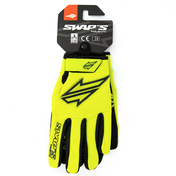 Gants Cross GAN095 L - Jaune Fluo - Homologué CE KP1 – Image 2