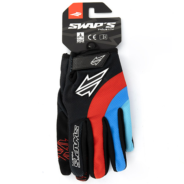 Gants Cross GAN095 XL - Noir Rouge Bleu - Homologué CE KP1 – Image 2