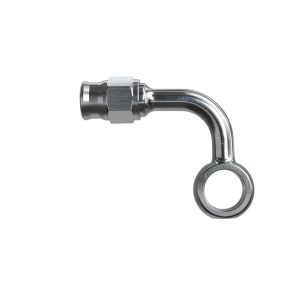 Banjo Acier Plaqué coudé 90° à plat Ø10mm Pour Durite Pré Sertie
