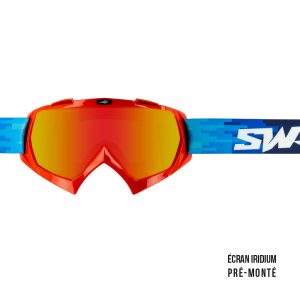 Masque cross SWAP'S PIXEL Rouge + Ecran Iridium Or / Rouge PRÉ-MONTÉ