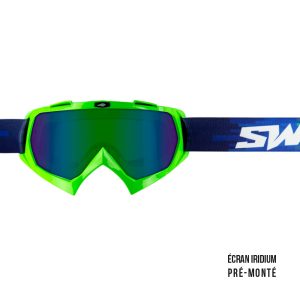 Masque cross SWAP'S PIXEL Vert + Ecran Iridium Vert PRÉ-MONTÉ