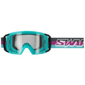 Masque Cross SCRUB V2 - NOIR / VIOLET / BLEU ECRAN TRANSPARENT
