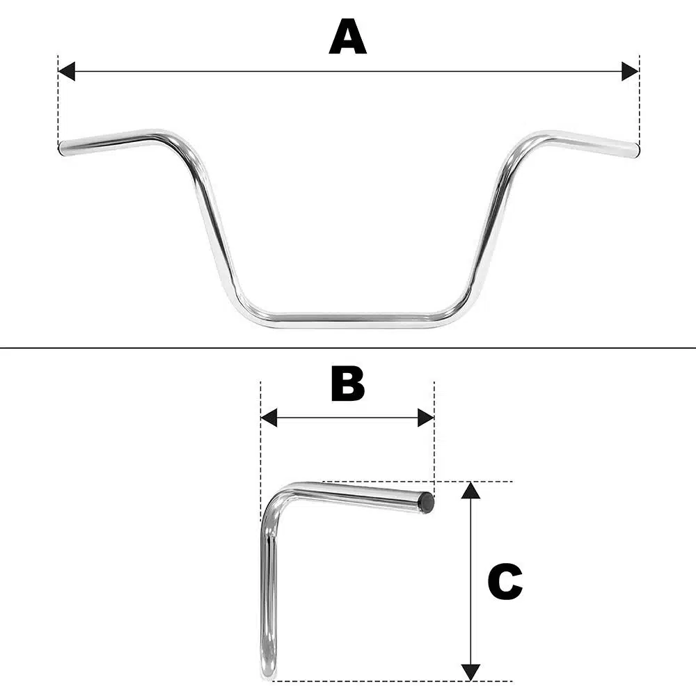 Guidon Custom Apehanger Medium Ø 22 mm – Image 3