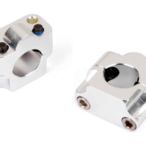 Kit Rehausse / adaptateur pour guidon de Ø28,6mm argent