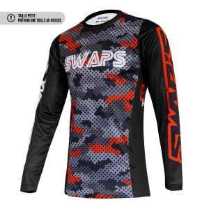 Maillot Cross CAMO Rouge KID - 12/14 ans