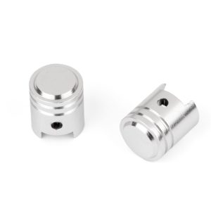 Capuchon de Valve Petit Piston Argent Vendu par paire