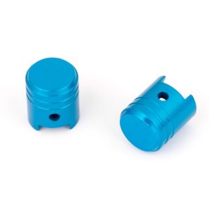 Capuchon de Valve Petit Piston Bleu Vendu par paire