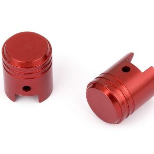 Capuchon de Valve Grand Piston Rouge Vendu par paire