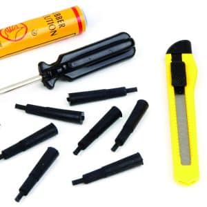 Kit de Réparation Rapide pour Pneu Tubeless Moto & Scooter - Mèches Courtes