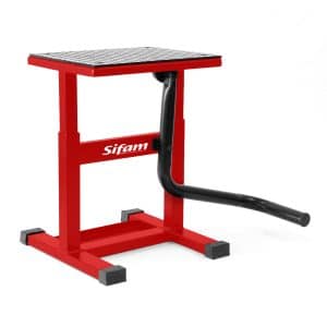 Lève Moto Cross Rouge Hauteur de 30cm à 39cm Plateau 29cm x 23cm