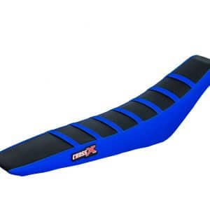 HOUSSE DE SELLE TM MX-EN 125-250-450-530 TOP BLACK- SIDE BLUE-STRIPES BLUE 2008-2014