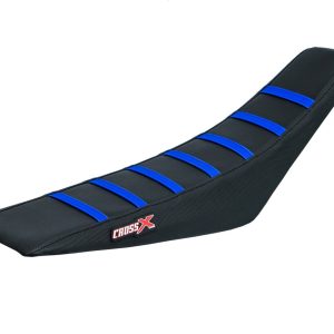 HOUSSE DE SELLE SHERCO SE-R SEF-R - TOP BLACK- SIDE BLACK-STRIPES BLUE 2012-2016