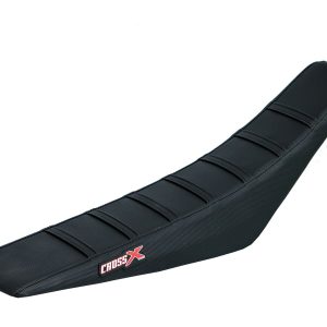 HOUSSE DE SELLE SHERCO SE-R SEF-R TOP BLACK- SIDE BLACK-STRIPES BLACK 2017-2025