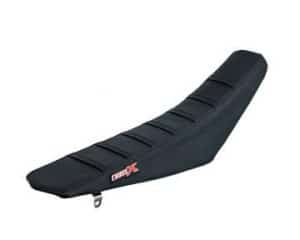 HOUSSE DE SELLE HONDA CRF 450 - TOP BLACK- SIDE BLACK-STRIPES BLACK 2021-2026