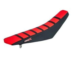 HOUSSE DE SELLE HONDA CRF 450 - TOP RED- SIDE BLACK-STRIPES BLACK 2021-2026