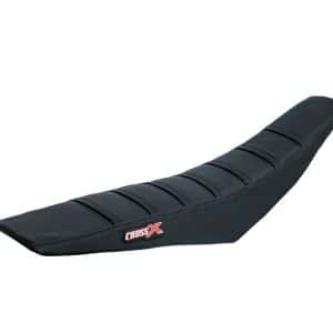 HOUSSE DE SELLE KAWASAKI KX 85-100 - TOP BLACK- SIDE BLACK-STRIPES BLACK 2014-2025